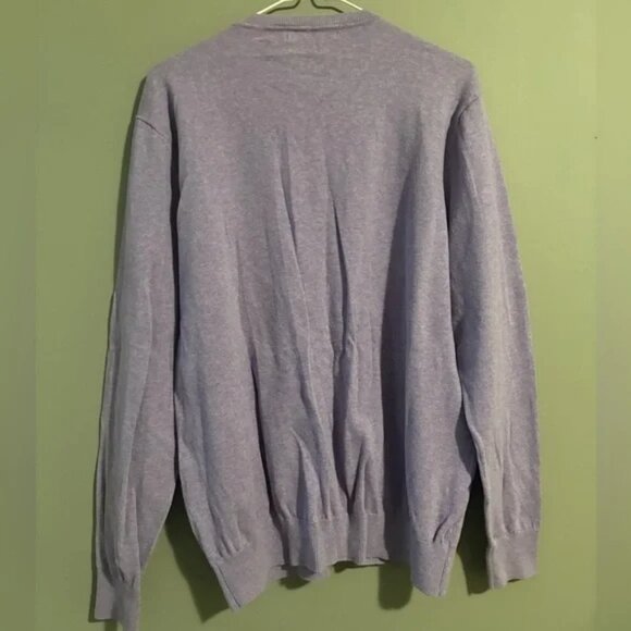 Studio W by Woolworths size Large Men's Purple Sweater cotton blend fitted - Picture 2 of 5